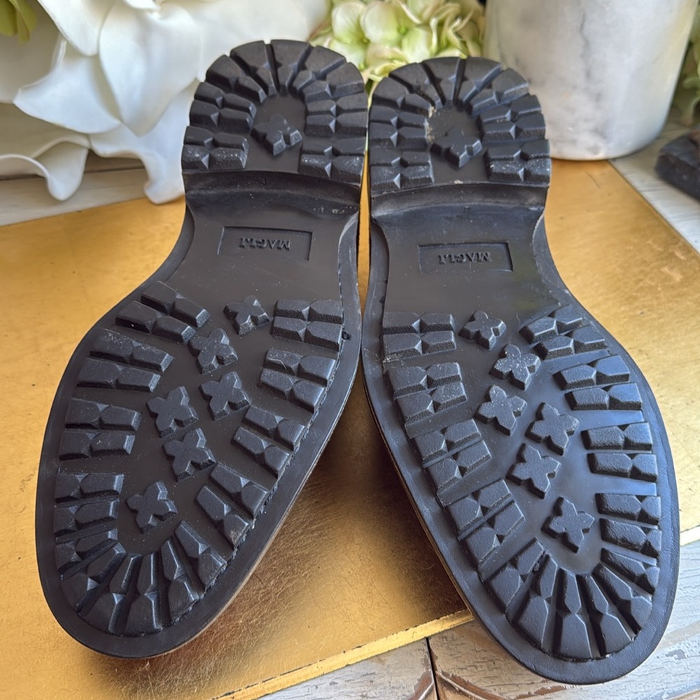Bruno Magli Ken Lug Sole Penny Loafer in Chestnut Suede | Bologna Construction - Picture 14 of 16